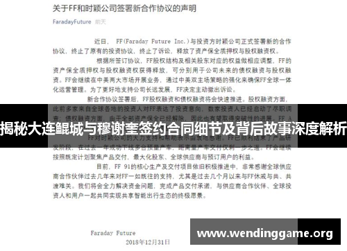 揭秘大连鲲城与穆谢奎签约合同细节及背后故事深度解析