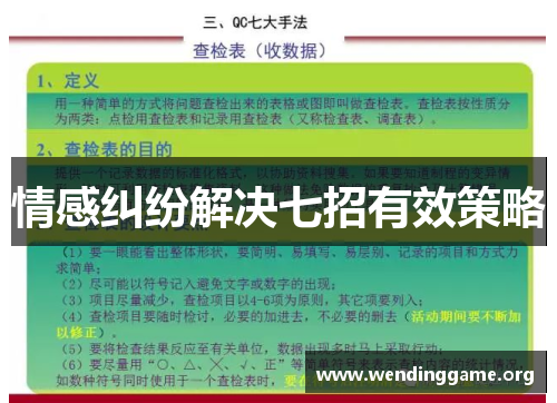 情感纠纷解决七招有效策略